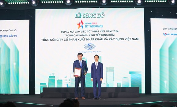 Vinaconex được bình chọn Top 2 nơi làm việc tốt nhất Việt Nam 2024 - Ngành xây dựng