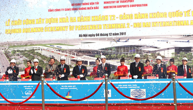 Khởi công xây dựng nhà ga hành khách T2 tại sân bay quốc tế Nội Bài