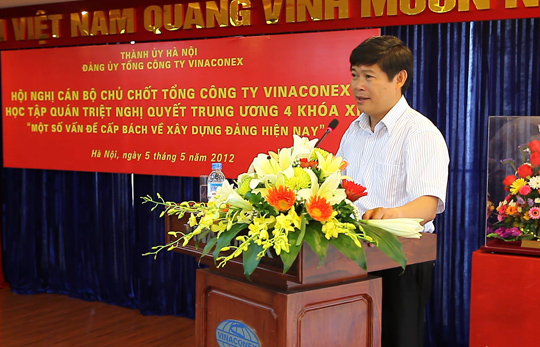 Đảng ủy VINACONEX tổ chức Hội nghị quán triệt, triển khai nghị quyết TW 4, khóa XI của Đảng