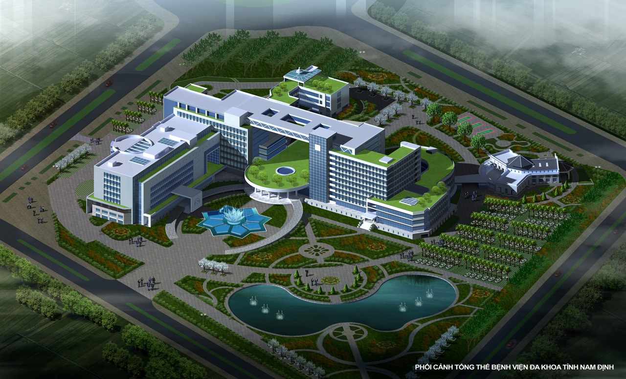 Nhà số 1 - Khoa cấp cứu, nghiệp vụ kỹ thuật và Hành chính thuộc Dự án Bệnh viện đa khoa tỉnh Nam Định