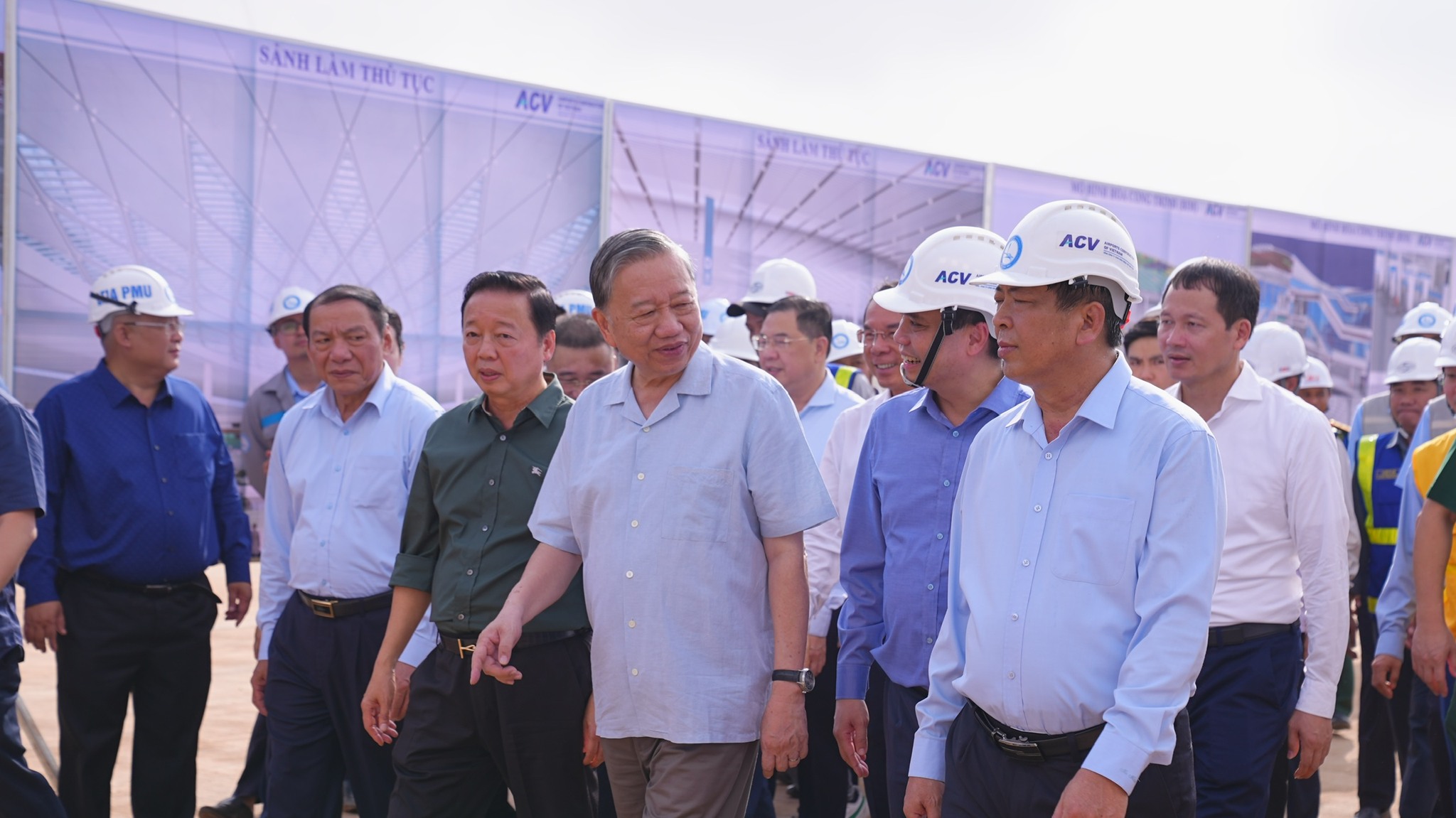 Tổng Bí thư Tô Lâm thăm và kiểm tra tiến độ xây dựng Dự án Cảng HKQT Long Thành