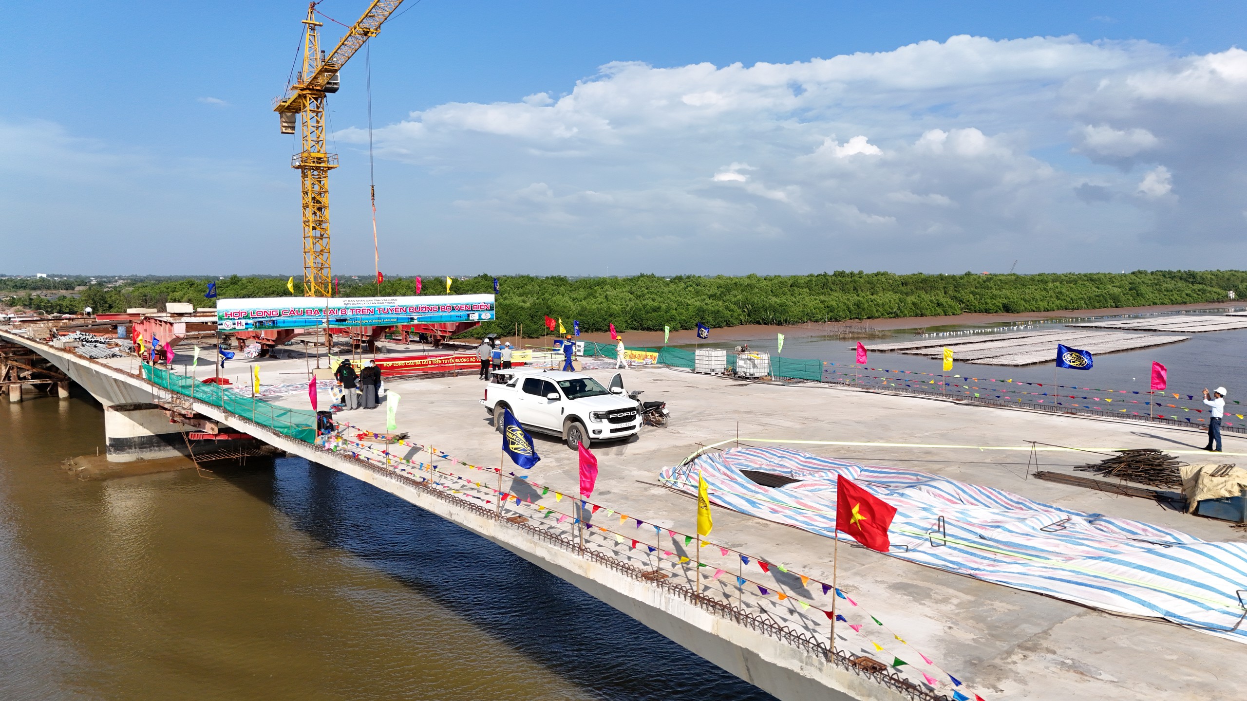Vĩnh Long: Hợp long cầu Ba Lai 8, tiến gần mục tiêu hoàn thiện tuyến ven biển