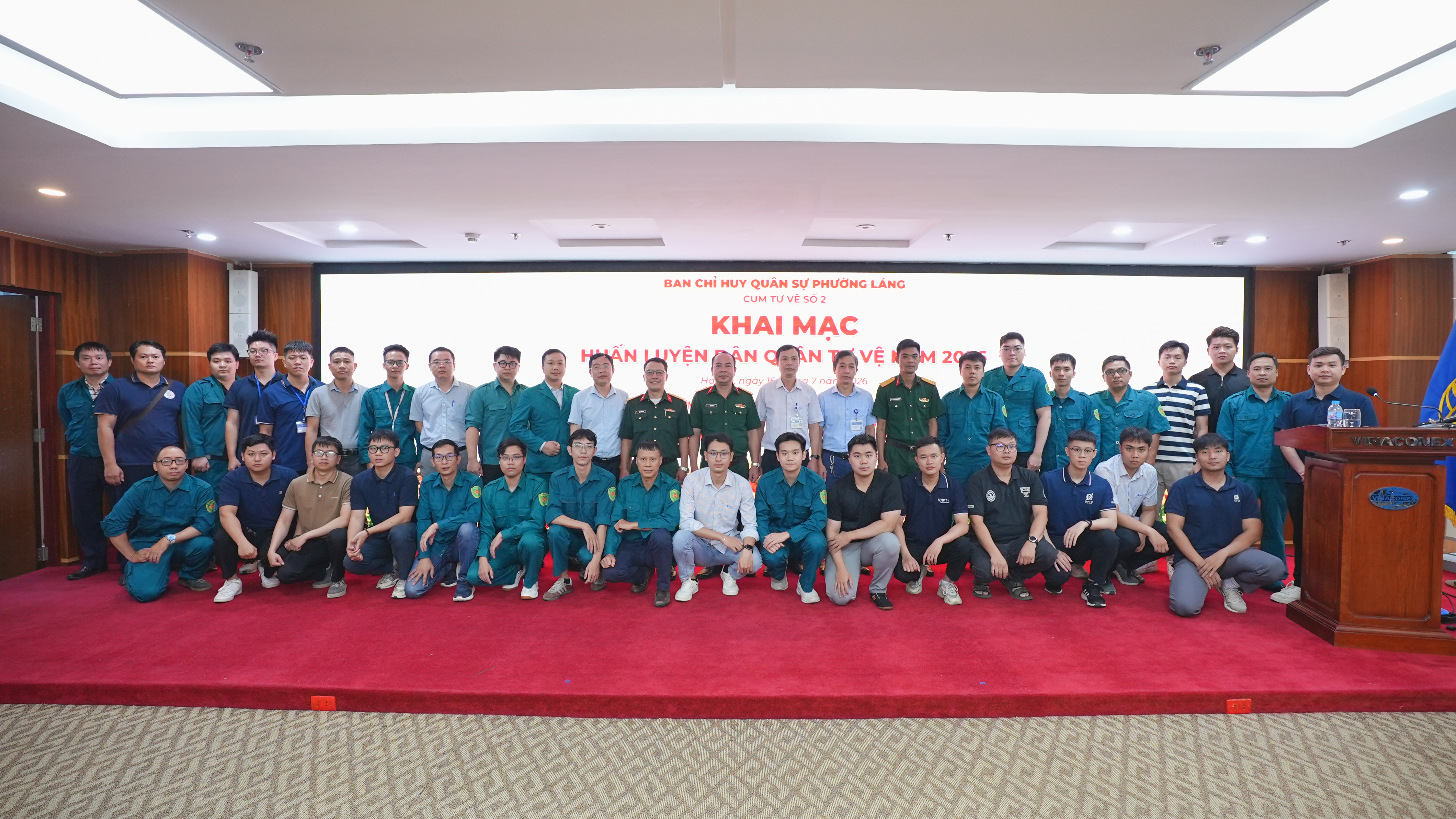 VINACONEX tham dự chương trình huấn luyện dân quân tự vệ Cụm số 2 - Phường Láng năm 2026