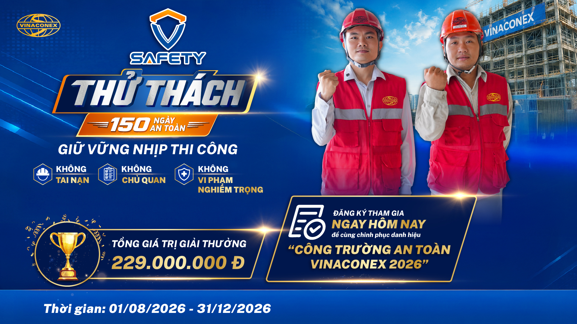 VINACONEX phát động chuỗi hoạt động V-SAFETY: Lan tỏa văn hóa an toàn trên mọi công trường