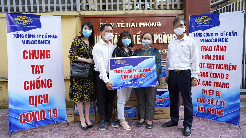 VINACONEX SPONSORS SARS-COV-2 CHEMICAL TEST KITS FOR HAI PHONG CITY
