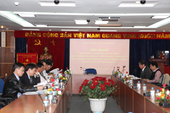 Hội nghị kiểm điểm tự phê bình và phê bình Ban thường vụ Đảng ủy Tổng công ty 2013