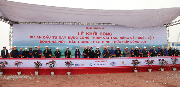 Khởi công dự án đầu tư xây dựng công trình cải tạo, nâng cấp quốc lộ 1 đoạn Hà Nội – Bắc Giang