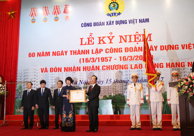 Công đoàn Xây dựng Việt Nam kỷ niệm 60 năm ngày thành lập